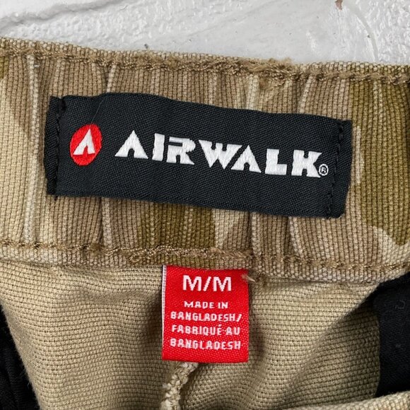 Airwalk Pants Men Medium 32W‎ x30L Brown Camo Jogger Cargo Hip Hop Skateboard - Picture 5 of 12